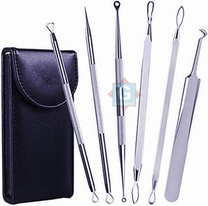 ชุดดูแลผิวหน้า6ชิ้นทำจากสเตนเลสชุดเข็มกำจัดสิวสิวหัวดำสำหรับกำจัดสิวหัวขาวสำหรับดูแลจมูก - Product Image 1