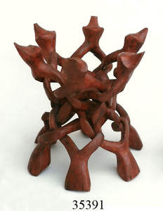 Candelabros de madera con forma de piña hechos a mano, candelabros de madera pulida brillante, regalo de Navidad, candelabros decorativos - Product Image 3