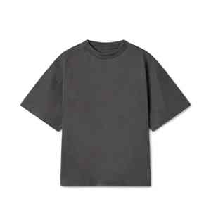 T-shirt à col rond en coton polyester épais pour hommes, fait à la main au Pakistan, style de rue avec logo personnalisé écologique régulier - Product Image 1