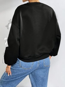 Sudadera de mujer de moda con detalles de cinta elegante para una comodidad elegante | Sudaderas con capucha de alta calidad para mujer - Product Image 2