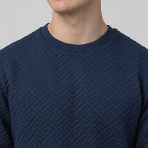 Sudadera de lana pesada para hombre OEM con logotipo personalizado Jersey de gran tamaño suave de ajuste regular para otoño estilo casual - Product Image 5