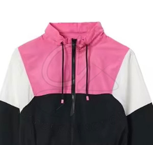 Elegante conjunto de dos piezas con material de poliéster Actividades al aire libre para mujeres Conjuntos cortavientos con logotipo personalizado - Product Image 4