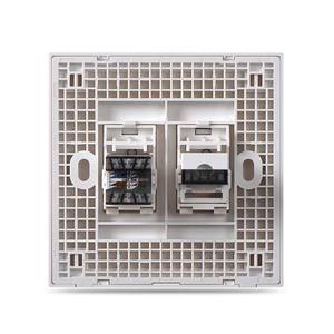 Telefoon + Computer Stopcontact Dual Poort Rj45 Computer Telefoon Netwerk Informatie <span class=keywords><strong>Socket</strong></span> Paneel - Product Image 4