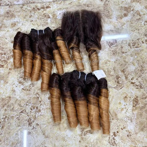 ช่อผมมนุษย์แบบสานสีออมเบร4x4กระจุกผมคน - Product Image 1