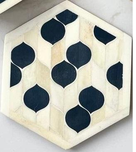 Posavasos con Incrustaciones de Hueso Hechos a Medida, Regalos Personalizados de Madera de Nogal Hechos a Mano, Perfectos para un Hogar Elegante, Disponibles en Worldwide Supply - Product Image 3