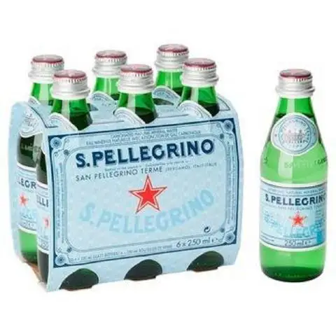 Clear San Pellegrino Sparkling Natural Mineral Water Glass Bottle exporters