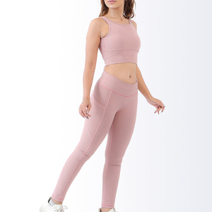 Conjunto de Yoga sin costuras de alta calidad para mujer Venta caliente Spandex cintura elástica estilo Fitness para tallas XXL y XL para invierno - Product Image 3