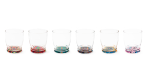 Set of 6pcs Italian Design Multicolored Bottom Glass Drinkware | Made in Italy | Dishwasher Safe | <b>Indian</b> Vibes | Excelsa - Product Image 4