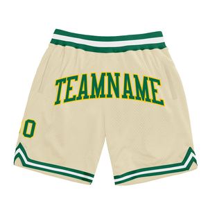 Industrie Direct Engro Sportswear Short de basket-ball personnalisé Kelly Green-Gold Authentic Throwback Basketball Shorts - Product Image 1