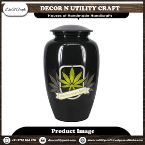 Purple Jar Ceramic <b>Urn</b> With Heart Charm Airtight Pet Cremation <b>Urn</b> Modern Decorative Memorial Vase - Product Image 6