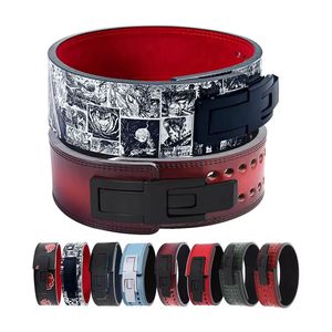 เข็มขัดยกน้ำหนักอะนิเมะสำหรับผู้ชายเข็มขัดหนังยกน้ำหนักยกน้ำหนักเข็มขัดออกกำลังกายแบบคันโยก - Product Image 4