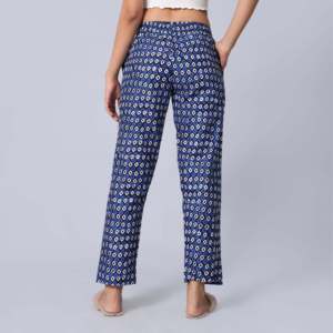 Evolove Women's Super Soft Cotton Printed <b>Pyjama</b> Relaxed Lounge Pants with Pockets Button Closure Cartoon Pattern for Spring - Product Image 3