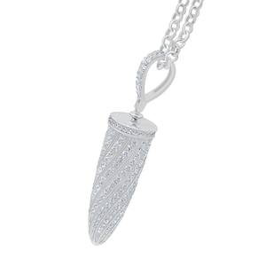 Colgante de Plata de Ley 925 Chapado en Oro con Moissanita en Forma de Bala, Regalo Único para Novio, Joyería Fina, Colgantes y Dijes - Product Image 5