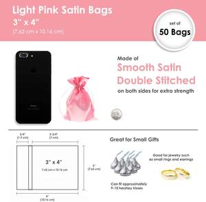 Pink Drawstring <b>Gift</b> <b>Bags</b> <b>for</b> <b>Christmas</b> Wedding and Party Luxury Silk <b>Bag</b> OEM 100 % Silk Made in Vietnam - Product Image 3