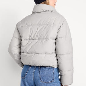 Vestes matelassées en duvet pour femmes, vestes courtes matelassées pour femmes, manteaux d'hiver pour femmes, vestes bomber en tricot pour femmes - Product Image 2