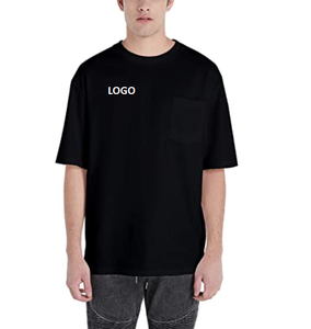 เสื้อยืดคอกลมแขนสั้นสำหรับผู้ชายทรงโอเวอร์ไซส์ผ้าคอตตอนคอกลมนุ่มมากใส่สบาย - Product Image 5