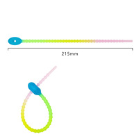 215mm cristal dégradé couleur Silicone corde polyvalent outil de suspension pour bijoux à bricoler soi-même vêtements sac salle de bain cuisine accessoires alimentaires