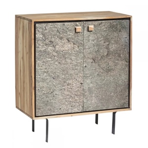 Aparador de madera de hierro, puerta de mármol, muebles plegables modernos, sala de estar, cocina, hogar, comedor, Bar, Hospital, hoteles, escuelas, entrada - Product Image 2