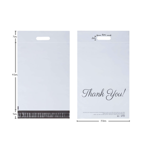 Logotipo personalizado para bolsas de correo polivinílico para pequeñas empresas Embalaje de envío biodegradable para enviar por correo con mensaje 'Gracias' - Product Image 3
