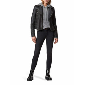 Chaqueta de Cuero para Mujer al por Mayor, Chaqueta de Cuero de Manga Larga, Diseño OEM, Logotipo Personalizado, Chaquetas de Cuero Transpirables para Mujer - Product Image 4