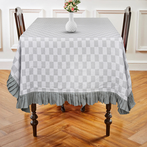 Ventas calientes Tamaños personalizados Mantel de rayas grises Producto textil para el hogar Hecho India Ventas calientes Tamaños personalizados Rayas grises - Product Image 1