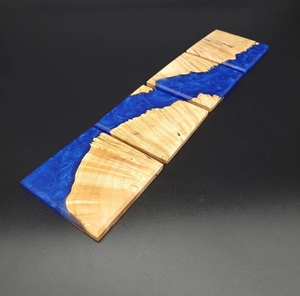 Offre Spéciale bleu résine et bois de manguier 10X10 cm 4 pouces sous-verres pour boisson hôtel et Restaurant fournitures unique décoration de Table caboteur - Product Image 2