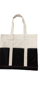 Bolsa de Mano Grande de Lona de Algodón Orgánico Reutilizable con Asa de Cuerda y Cierre de Cremallera para Compras, Fiestas de Boda, Viajes a la Playa - Product Image 5