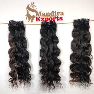Vente en gros de paquets de vendeur alignés de cuticules brutes Kinky 100% Extensions de cheveux humains vierges indiens ondulés naturels - Product Image 5