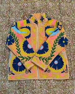 Abrigo Corto Reversible de Invierno con Estampado de Pájaros al por Mayor, Chaqueta de Terciopelo de Algodón Transpirable para Mujer, Ropa Casual para Fiestas sin Cierre - Product Image 3