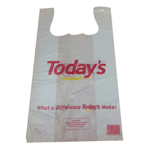 Sac de T-shirt imprimé personnalisé sac de shopping en plastique biodégradable sac d'épicerie en plastique pour les présentoirs de supermarché - Product Image 2