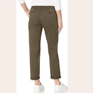 Verde Oliva 2024 nueva tendencia color y tamaño personalizado mujeres Golf chino pantalones secado rápido transpirable Casual Chino Slim Fit traje pantalón - Product Image 3