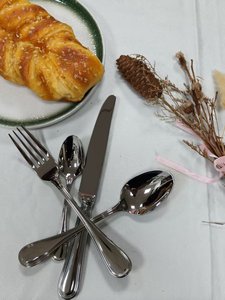 Bạc Bộ Dao Kéo Sang Trọng Chất Lượng Cao 304 Thép Không Gỉ Cắm Trại Dao Kéo Thiết Lập Thiết Kế Cổ Điển Xách Tay Bộ Dao Kéo Cho Nhà - Product Image 6