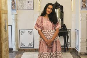 Nouvelle collection de gros main bloc imprimé contraste joug avant et arrière à manches courtes bohème longue robe Maxi en gros - Product Image 4