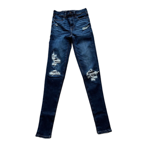 Pantalon bleu délavé déchiré pantalon mi-décontracté jambe mince Demin tissu jean pour hommes vente en gros Bangladesh Direct du fabricant - Product Image 1