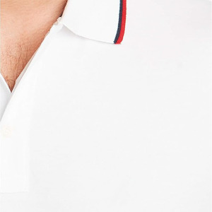 Wholesale Men Solid <b>Black</b> <b>Polo</b> Shirt Contrast Piping Collar Classic Fit Casual <b>Top</b> - Product Image 5