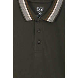 Cuello Jacquard para Polo Estampado Floral Tejido de Punto Transpirable Bordado Decoración Botón Hilo Ligero Teñido Disponible XL 6XL - Product Image 2