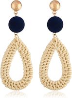 Vente chaude mode femmes bijoux perle de Tahiti boucles d'oreilles plaqué or feuille rotin boucle d'oreille pour dame