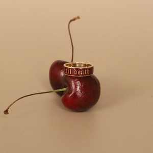 แหวนเงินแท้เคลือบลายเชอร์รี่มอคค่าขายดีขายดีได้รับความนิยมของขวัญวันครบรอบแต่งงานที่เรียงซ้อนกันจนเป็นคำสัญญา - Product Image 4