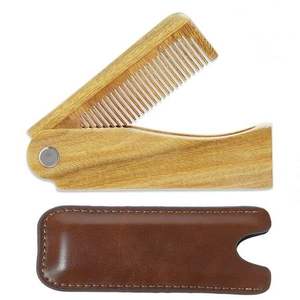Peine de madera de dientes anchos naturales para cabello rizado y grueso Peine desenredante ecológico reutilizable ligero - Product Image 3