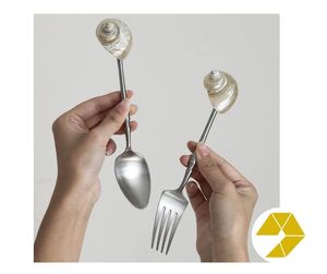 Vaisselle de salle à manger en coquillage de luxe fait à la main nacre conque vaisselle de salle à manger en coquillage de qualité supérieure pour salle à manger cuillère en coquillage - Product Image 1