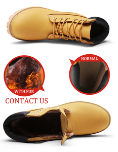 Chaussures Bottines <span class=keywords><strong>Martin</strong></span> Décontractées pour Hommes, Taille 46, Hiver, Étanche en Caoutchouc et Cuir, Style Usine - Product Image 3