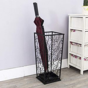 Porte-parapluie en métal blanc de style scandinave pour les halls d'intérieur, support de porte-parapluie carré au design moderne pour restaurant - Product Image 2