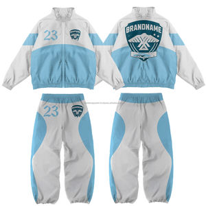 Conjunto Deportivo Informal Personalizado de Gran Tamaño, Chaqueta Reflectante 3M y Pantalones Deportivos, Chaqueta Cortavientos de Nailon, Chándal para Hombre - Product Image 3