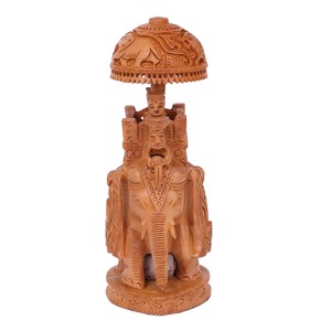 Bán Buôn Cung Cấp 8-Inch Cao Cấp Đánh Bóng ambawadi Elephant Bức Tượng Làm Bằng Tay Bằng Gỗ Truyền Thống Ấn Độ Thủ Công Cho Trang Chủ Trang Trí - Product Image 3