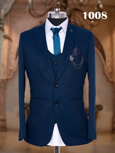 Tuxedos de mariage, costumes Slim Fit pour hommes, costume 3 pièces Blazer bon marché, costumes formels de bal (veste + pantalon + gilet + cravate) - Product Image 2