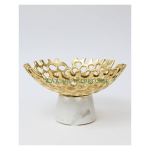 Elegant Designing Round Shape Black and Gold Polished Table Decorative Bowls Attractive Look Modern New Style Food Bowl in India - Product Image 6