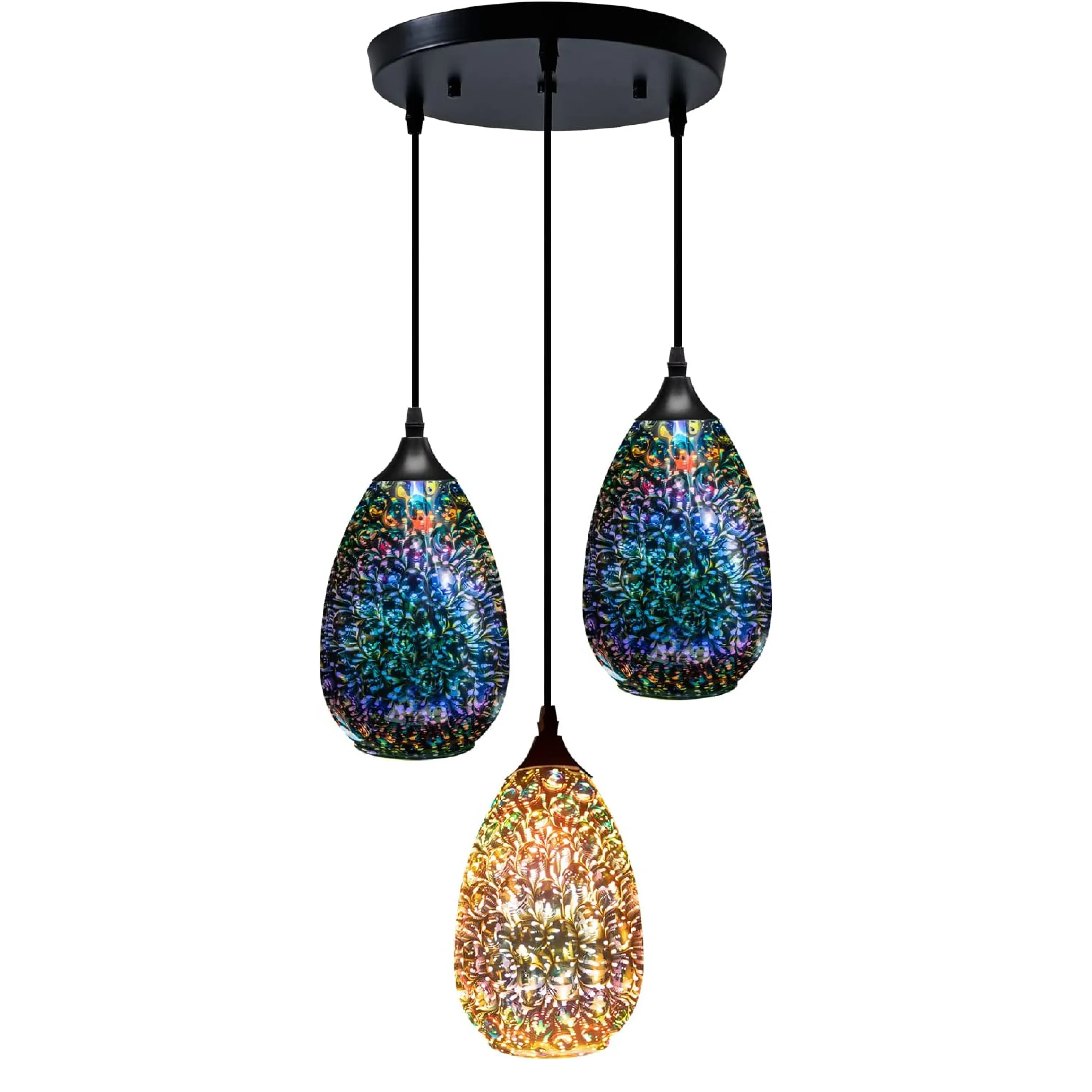 3 hanging kitchen lights Modern glass pendant light over sink lighting fixtures