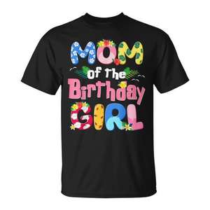 T-shirt personnalisable pour maman et papa de la fête d'anniversaire, décoration de fête familiale hawaïenne - pour usage promotionnel - Product Image 1