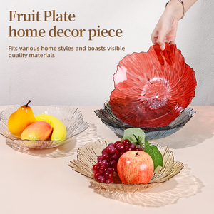 Großpackung Benutzerfreundliche Blütenblatt-förmige Lebensmittelgeeignete PET-Teller Stapelbar Große Kapazität Leicht zu Reinigen Spülmaschinenfest Küchengeschirr für Zuhause - Product Image 4