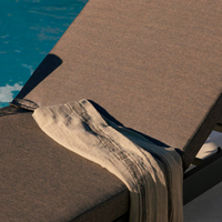 Chaise longue réglable pour hôtel, mobilier de patio, lit de jour pour la cour, chaise longue de plage de luxe, chaise longue d'extérieur, lit de soleil au bord de la piscine